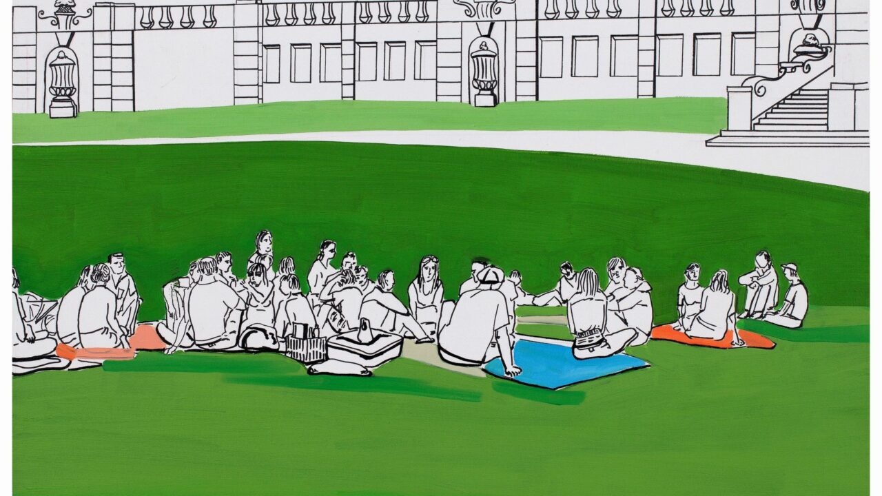 Vasilena GANKOVSKA : An Afternoon at Burggarten #2, 2007 - On display in Parlamentarium, Brussels